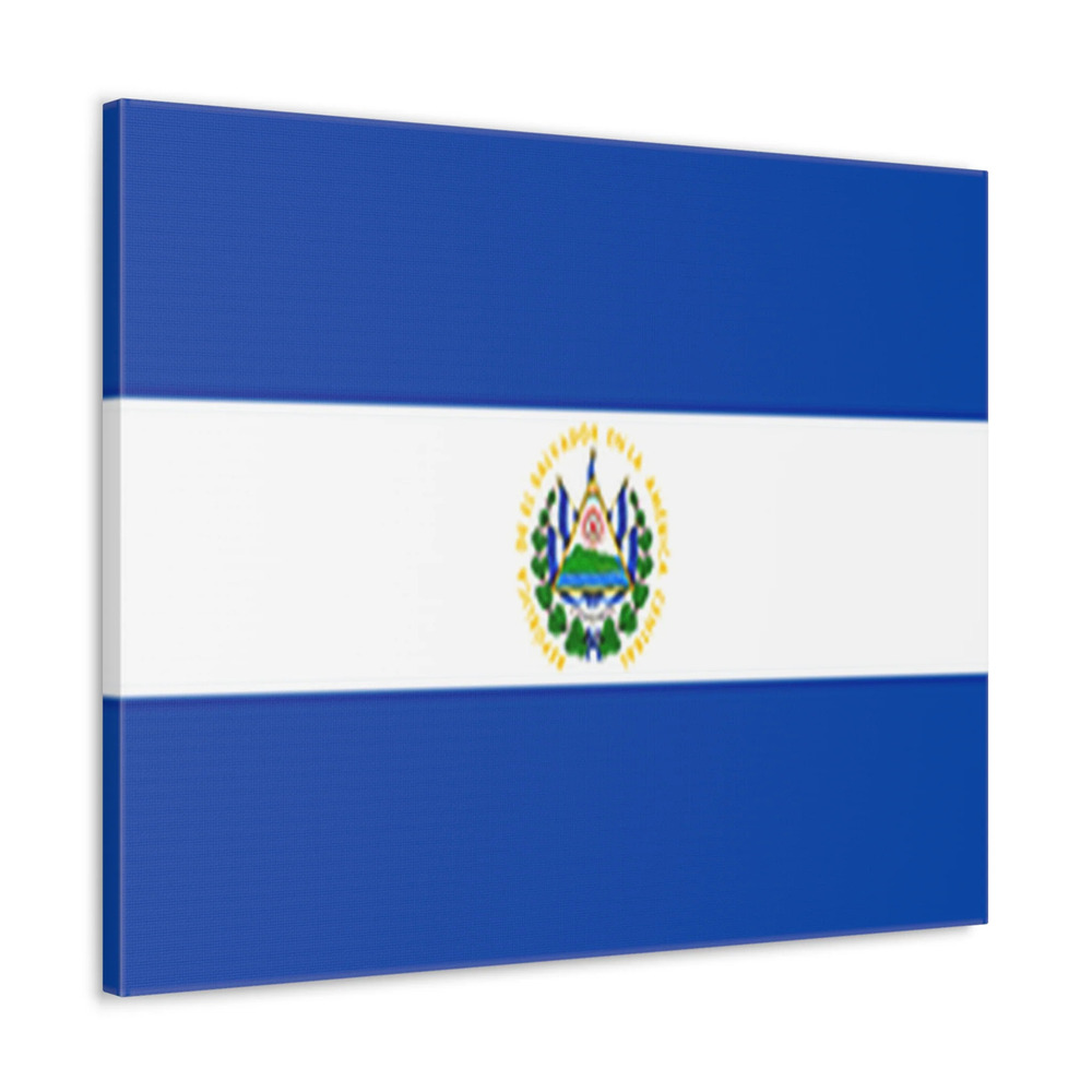 El Salvador Country Flag Canvas Vibrant Wall Art Unframed Home Decor